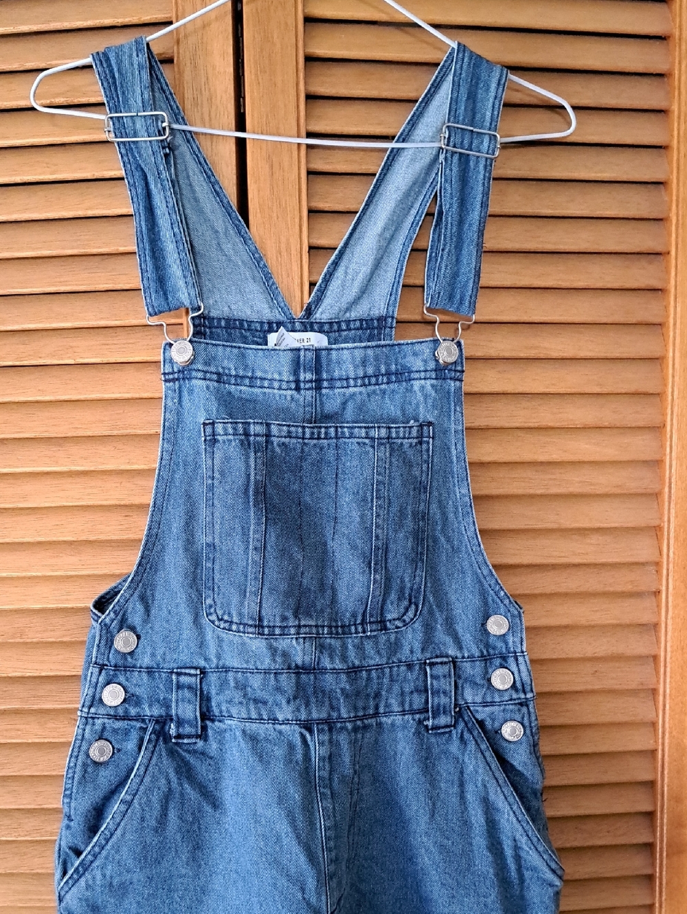 Forever 21 Blue Denim Overalls Womens Size Small - Picture 2 of 6